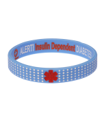 Diabetes Insulin Dependent - Blue Dot Reversible Medical Bracelet
