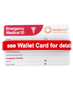 Allergy Alert ID Bracelet & Wallet Card