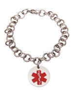 Stainless Steel Round Pendant Bracelet
