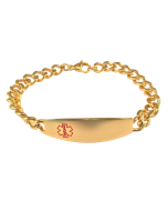 Stainless Steel Gold Curve Bracelet - Blank