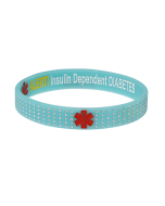 Designer Insulin Dependent Diabetes Turquoise Dots Medical Alert Bracelet