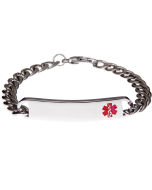 Stainless Steel Slim Red Bracelet - Blank