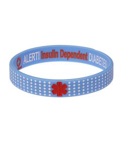 Diabetes Insulin Dependent - Blue Dot Reversible Medical Bracelet