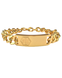Stainless Steel Gold Classic Bracelet - Blank