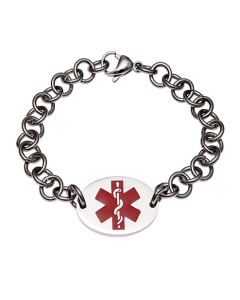Stainless Steel Oval Bracelet - Blank