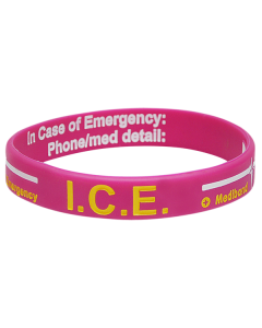 Pink ICE - Reversible Write On Medical ID Bracelet