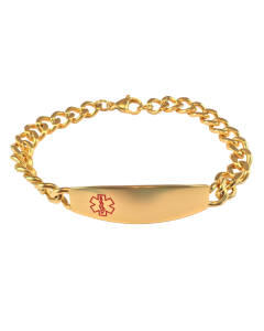 Stainless Steel Gold Curve Bracelet