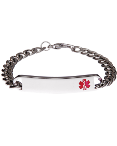 Stainless Steel Slim Red Bracelet - Blank