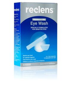 comes in convenient ampoules with easy snap off tops and comes with a sterile eye cup allowing you to flush and clean eyes from any impurities and seasonal irritations.