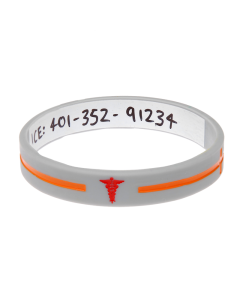Silver Cross - Reversible Write On Medical Bracelet