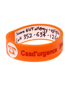 Kid's Write On Travel ID Bracelet - Orange