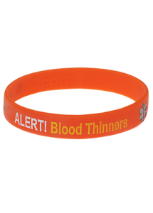 blood thinners alert wristband