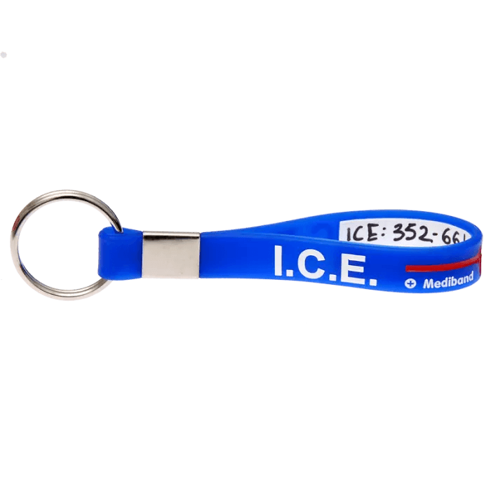 keychain, medical keychain, ICE keychain, doctors, in case of emergency, emergency, medical, health